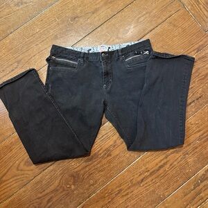 Men’s Chor Size 40 Black Moto Straight Leg Jeans